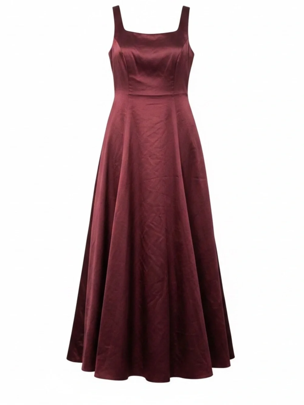 Michaelangelo Dresses | Y2k Michaelangelo Vintage Burgundy Satin A-Line Formal Gown Maxi Dress Women Sz8 | Color: Red | Size: 8 | Randymerchant's